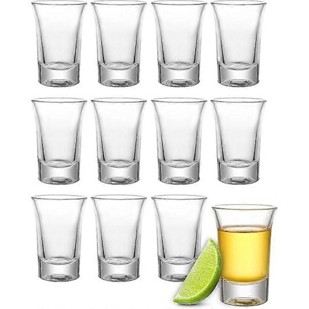 12 Shotglas 4cl - Tåler opvaskemaskine - Tyk, robust bund - Perfekt til alle fester
