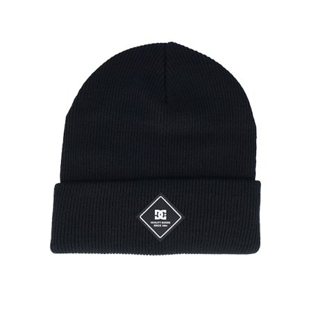 DC - Černá cuff Beanie - Kids Label Youth Beanie Black Cuff @ Hatstore