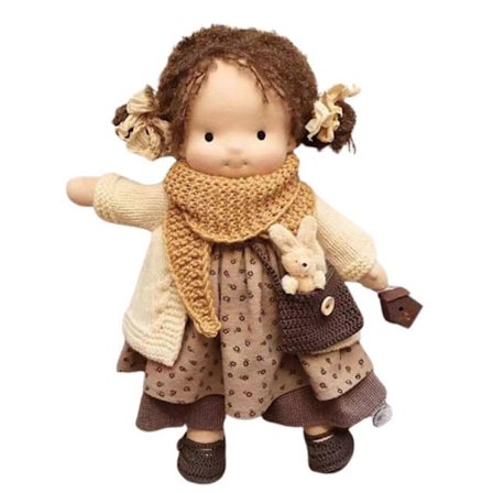 Dukke Waldorf Plysdukke Håndlavet Bomulds Legedukke Piger Fødselsdagsgave