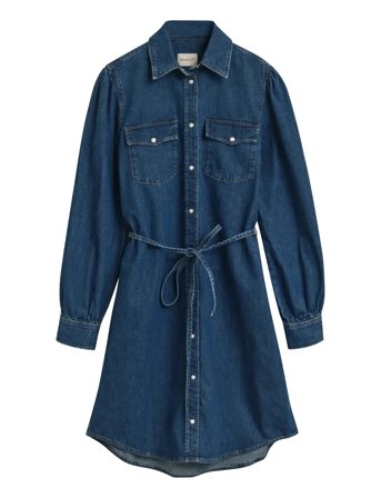 GANT | Puff Sleeve Denim Dress | 38
