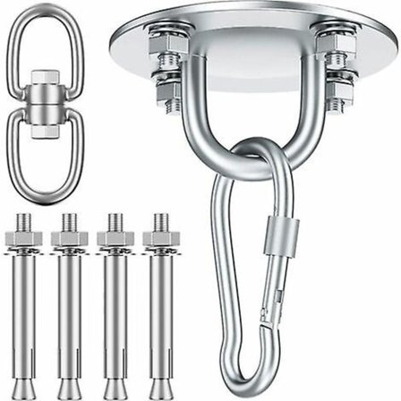 Tak Krok Hengestol 360 Svingkrok, Rustfritt Stål Utendørs Brakett Opp Til 500kg For Takfeste Hengestol Hengekøye Boksesekk