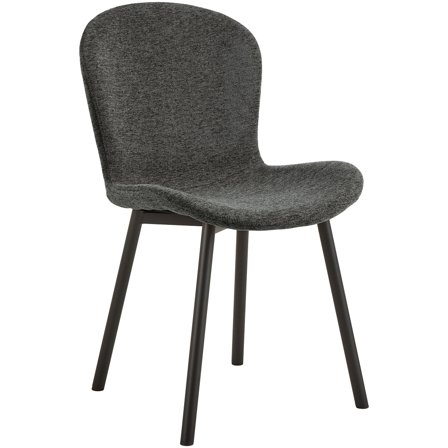 Esra spisebordsstol Mørkegrå - Moderne & Komfortabel - 50x58x86cm - Perfekt til spisestuen - Holdbart Stål Stel & Blødt PU Skum - Stole