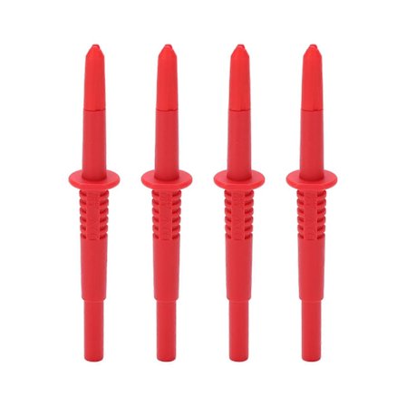 4 kpl koetinkärki 4 mm banaaniliitin eristyslangan lävistyskoettimet sähkötestaukseen, punainen