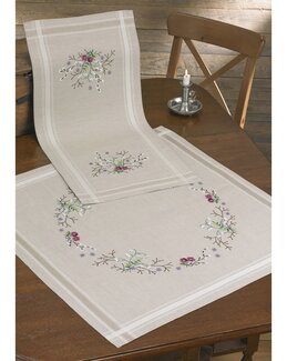 Broderikit Dug Primula - Løber - Permin