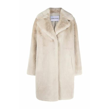 Stand Studio, Faux Fur & Shearling Jackets Beige, Dames, Maat:S