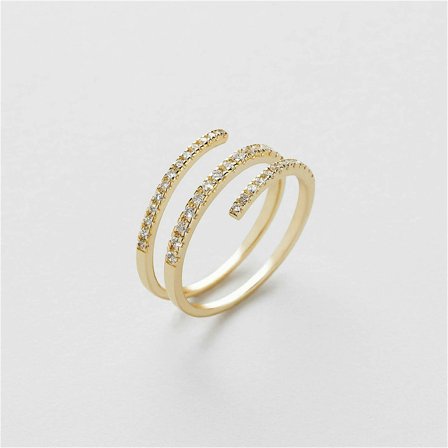 Diamond Coil Ring