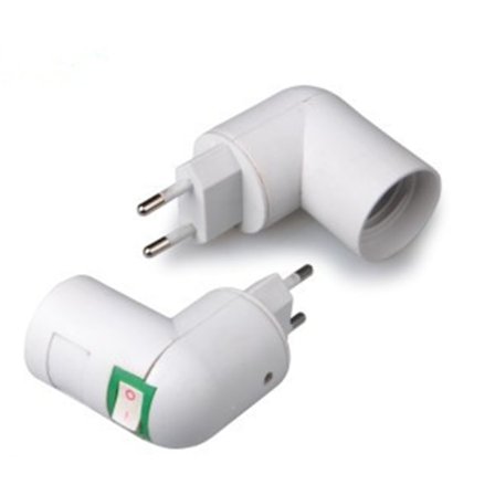 Set med 2 Euro E27-uttag (utan glödlampor) med trådlös strömbrytare