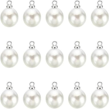 150 kpl Pearl Charm riipus Faux Pearl Beads Helmet Dangle Charm