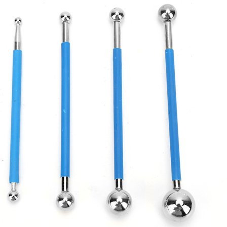 Dobbel Stålpresset Keramisk Gulvskrapeverktøy Kuler 4-pakning