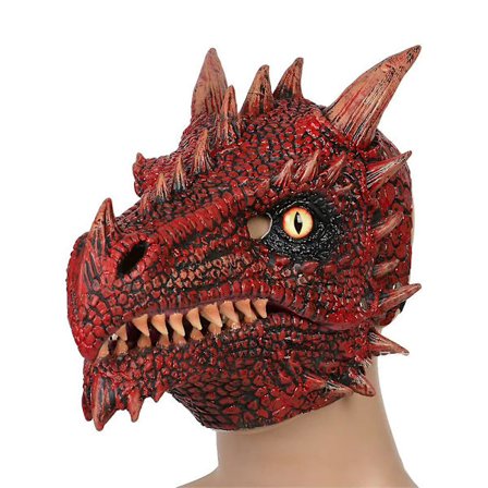 Halloween Dinosaur Mask med rörlig käke Fancy Dress Up Huvudbonader Party Prop