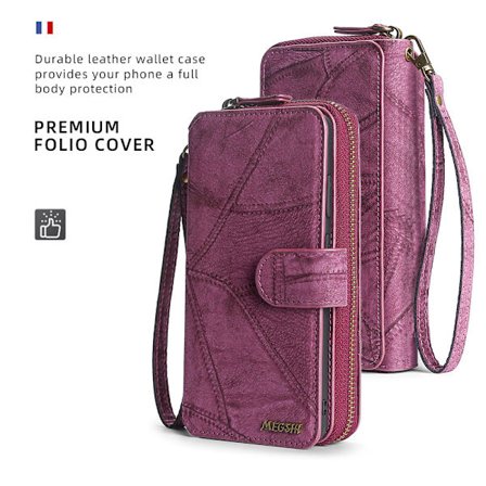 Lyxigt Läderplånboksfodral för iPhone 16 Pro Max, iPhone 16, Plus, Pro – Kortfodral med Magnetlås