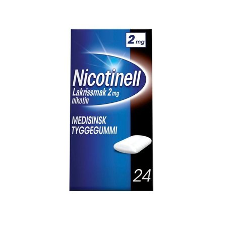 Nicotinell 2 mg tyggegummi lakris 24 stk