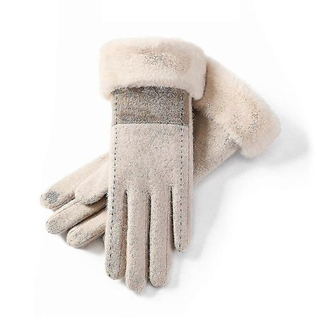 Vinter Varma Touchscreen Termiske Handsker Med Fleece Vindtætte Handsker Ski Xs-xxxl Abrikos