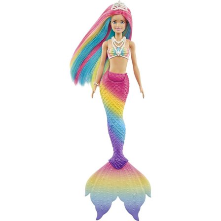 Barbie Rainbow Magical Mermaid - Dukke med fargeskiftende detaljer