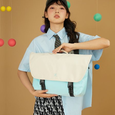 Laptopdatorväska 14" Herrportfölj Datorväska Mode Laptop Messenger Bag Skolväska Skolväska Herrskolväska Arbetsväska (Beige Vit och Blå)