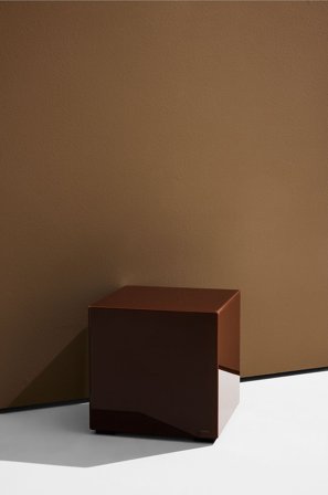 Pastill - Kuutio Pop värillistä lasia, 35x35 cm - Ruskea - Pikkupöydät - - Homeroom