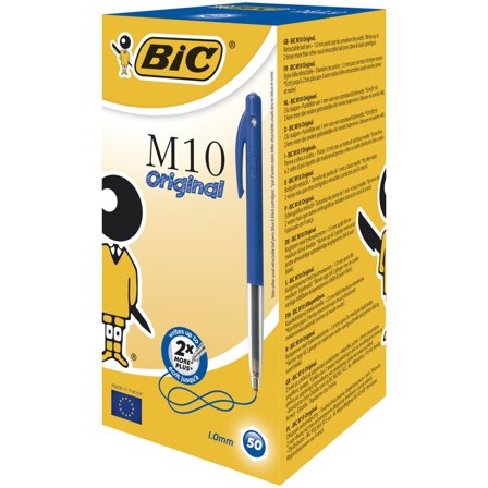 BIC Stylos à bille M10 Original Lot de 50 Blue