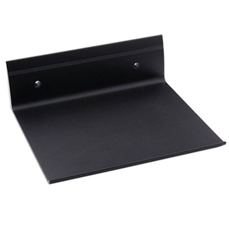 Flydende vægmonteret hylde, lille hylde til højttalerholder til Bluetooth sort