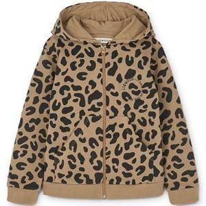 Liewood Mega Leo / Oat Mix Baldur Printed Branded Zip-up Hoodie 122 cm - Jumpers and knitwear - 122 cm - Beige