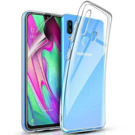 Samsung Galaxy A20e - Transparent Slim Skal + Härdat Glas Transparent