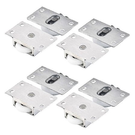 4 Par Garderobeskabsruller Skydedørsruller Skydeskabsruller Skabsruller Dørruller