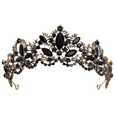 Kvinnekrone Strasskrone Forlovelseskrone Brudehodeplagg 14,5x14,5cm Vintage Stil 1 Stykke