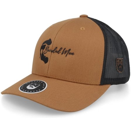 Bearded Man - Brown - trucker - Cap - Leonardo 2 Tone Caramel/Black Trucker - Hatstore