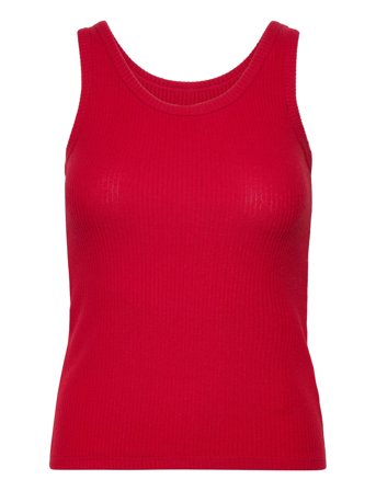 Singlet Brushed Jersey Rib Red Hunkemöller
