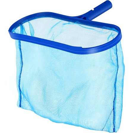 Professionel poolskimmer - fintmasket net - egnet til spabade, svømmebassiner, springvand, damme - til rengøring af poolblade og snavs (blå)