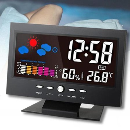 Usb Intelligent Digital Display Väderstation Alarm Kalender/klocka Termometer Trådlös Temperatur Fuktighet Meter Gauge Meter