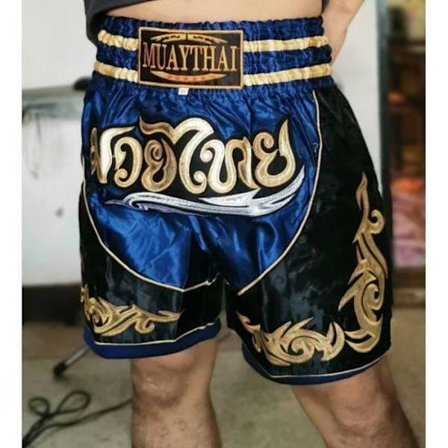 Kort Traditionel THAI Boks Kickboxing Special Muay Thai MMA | Blå | Børne- og Voksenstørrelser | Thailand