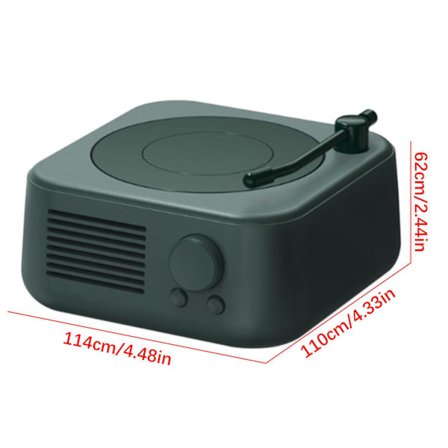 Skrivbord roterande mini stereo mobiltelefon datoranvändbar kortinsättning radio mini skivspelare Bluetooth-högtalare