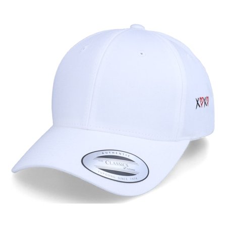 Iconic - White - adjustable - Cap - Xoxo Hugs And Kisses White Curved Adjustable - Hatstore