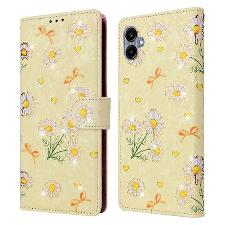 Til Samsung Galaxy A07 Etui RFID-blokering Blomster Læder Telefon Cover med Håndledsrem