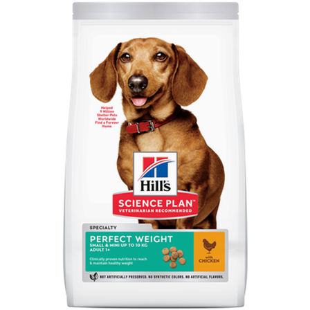 Hills Science Plan - Adult Mini Perfect Weight Chicken 6kg - Hund - Hundefôr & hundemat - Tørrfôr for hund - ZOO.no