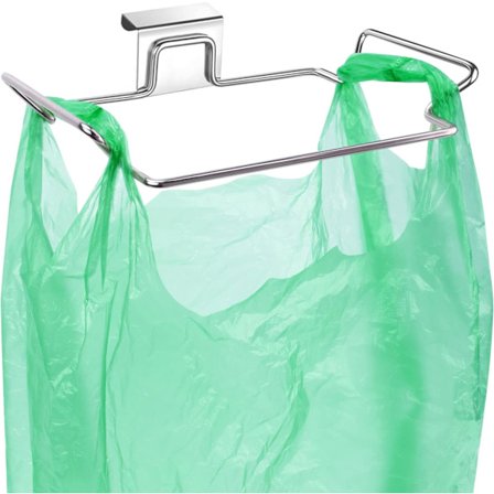 Rostfri sopsäckshållare, avtagbar köksdörr bak