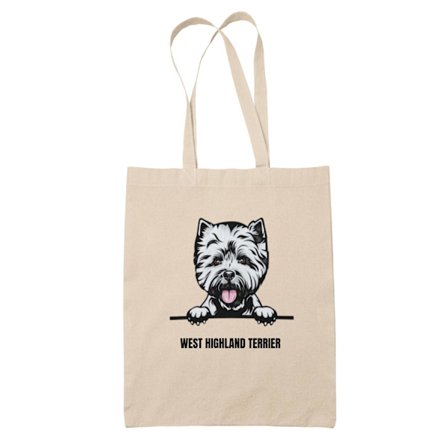 West highland terrier tygkasse hund shopping väska - Tote bag
