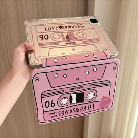 Fodral för iPad mini 6/7 höger pennfack bandspelare S hög transparens/inbyggt pennfack böjd