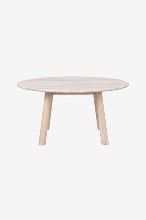 Rowico Home - Soffbord Taransay, Ø 90 - Beige - Soffbord - Från Homeroom