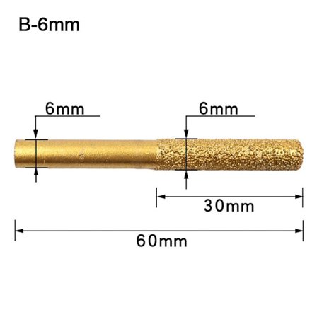 Slipehode grafittstang polert 6MMB B
