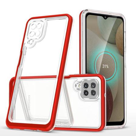 Galaxy A22 4g Skal Clear 3in1 - Röd