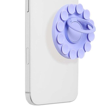 Stöd ring med sugkopp och ringställ kompatibel med MagSafe BigBen Connected Lila