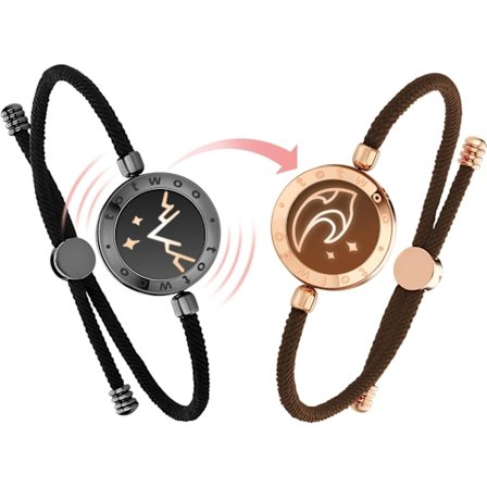 Langdistance-berøringsarmbånd til par, vibration & lyser op for kærlighedspar armbånd