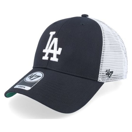 47 Brand - MLB Svart trucker Keps - Los Angeles Dodgers Branson Mvp Black/White Trucker @ Hatstore