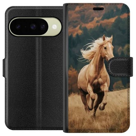 Kompatibelt Lommeboketui til Google Pixel 10 Majestetisk hest som galopperer gjennom høstlandskapet med varme farger og en dyp følelse for naturen, kr