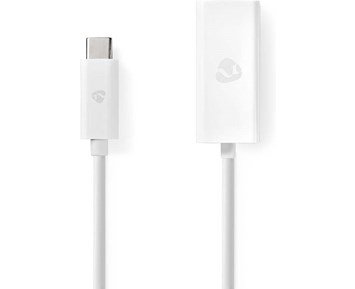 Nedis USB 3.2 Gen 1 1 Gbps, USB-C Male - RJ45 Female 0.20 m - USB-nätverksadapter med USB-C till RJ45 hona