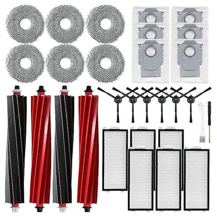 Pääharja sivuharja suodatin moppiliina pölypussit varaosat Qrevo Master/V20/P10S Pro robotti-imurille