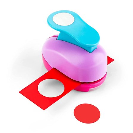 Cirkel Punch, 1 tomme Hul Punch Papir Punch Cirkel Skærer Papir Punches Til Håndværk Karton Gaveindpakning Lykønskningskort (farve Tilfældig)