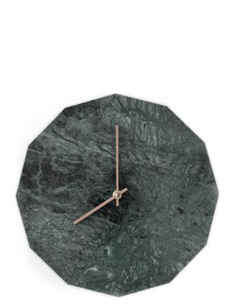 Marble Verde Home Decoration Watches Wall Clocks Sort Tidsløs
