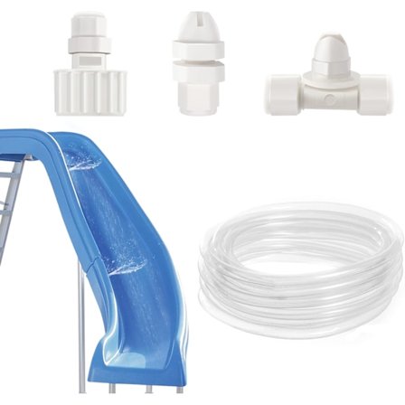 Högkvalitativt, helt nytt Pool Slide Water Tubing Kit, Inground Pool Slide Hose Kit, Sprayer/Spray Kit för Swimming Pool Slide (Helt